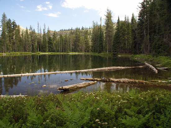 Lower Seven Lake is just a few hundred feet south of Upper Seven Lake.