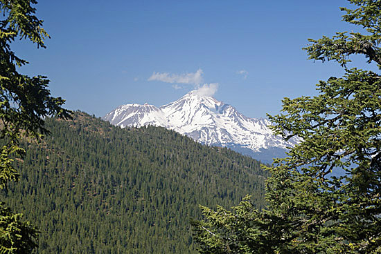 Mount Shasta from the Pacific Crest Trail near Seven Lakes Basin