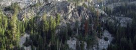 Lower Gray Rock Lake in the Trinity Divide Mountains west of Mount Shasta.