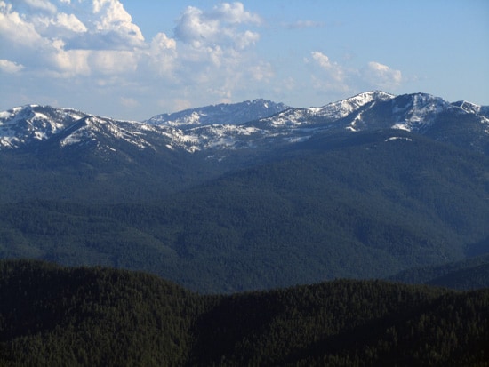 Gray Rocks and Trinity Divide Mountains from Black Butte Summit on June 22, 2011.
