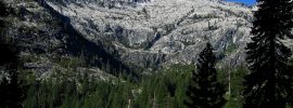 Mount Hilton and the Boulder Creek Lakes drainage in the Trinity Alps.