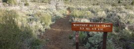 The Whitney Butte Trail in Lava Beds National Monument leads to Callahan Lava Flow and can be a day hike or an overnight backpacking trip.