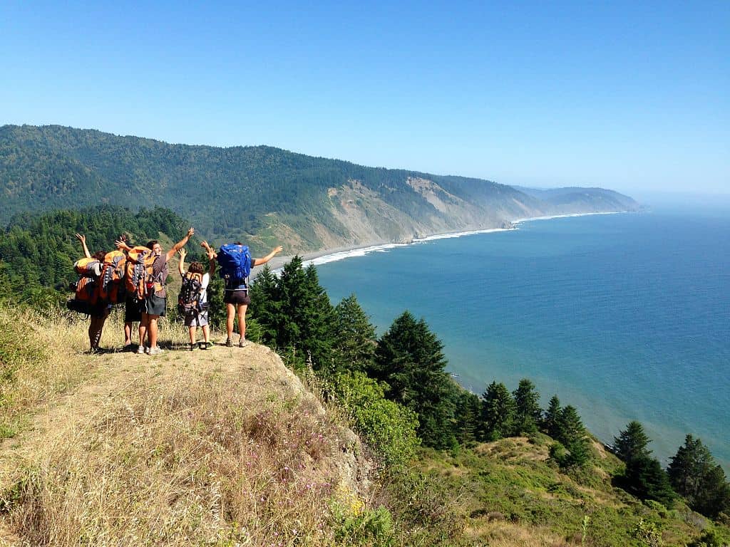 Backpacking the Lost Coast Trail. Backpackers explore the rugged Pacific Ocean coastline in Northern California's Sinkyone Wilderness State Park and King Range National Conservation Area.