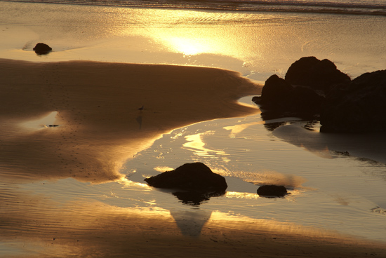Sunset at Bandon beach on the Oregon coast