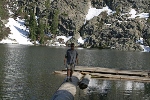 John Soares at Cliff Lake in the Trinity Divide